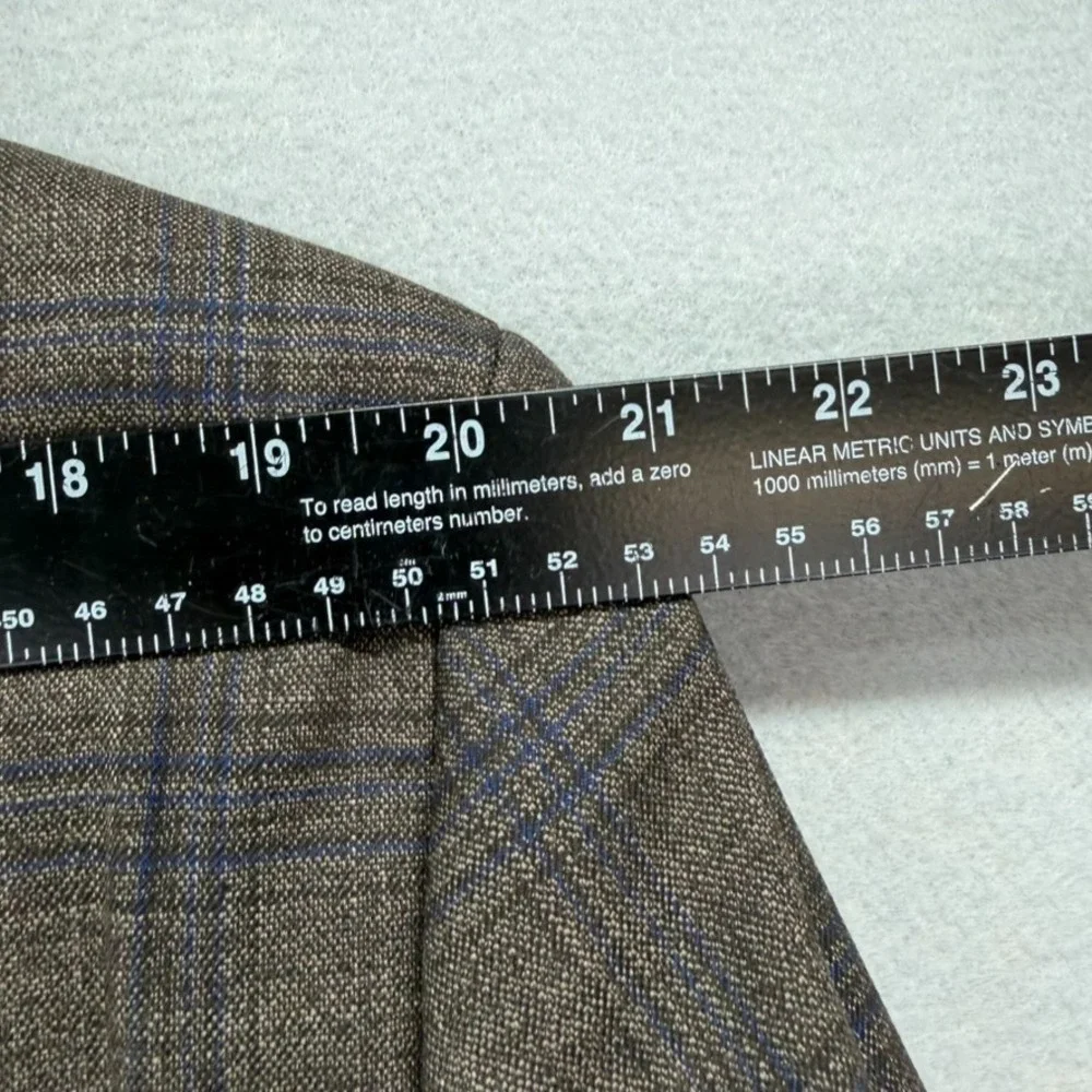 Lauren Ralph Lauren Blazer Jacket Mens 46R Brown Check Formal‎ Black Label Coat
